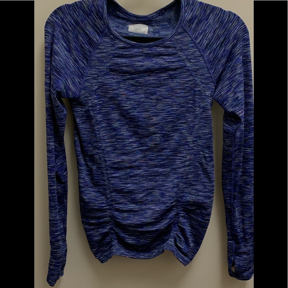 Blue Athleta Speedlight Long Sleeve Top/ Sz S